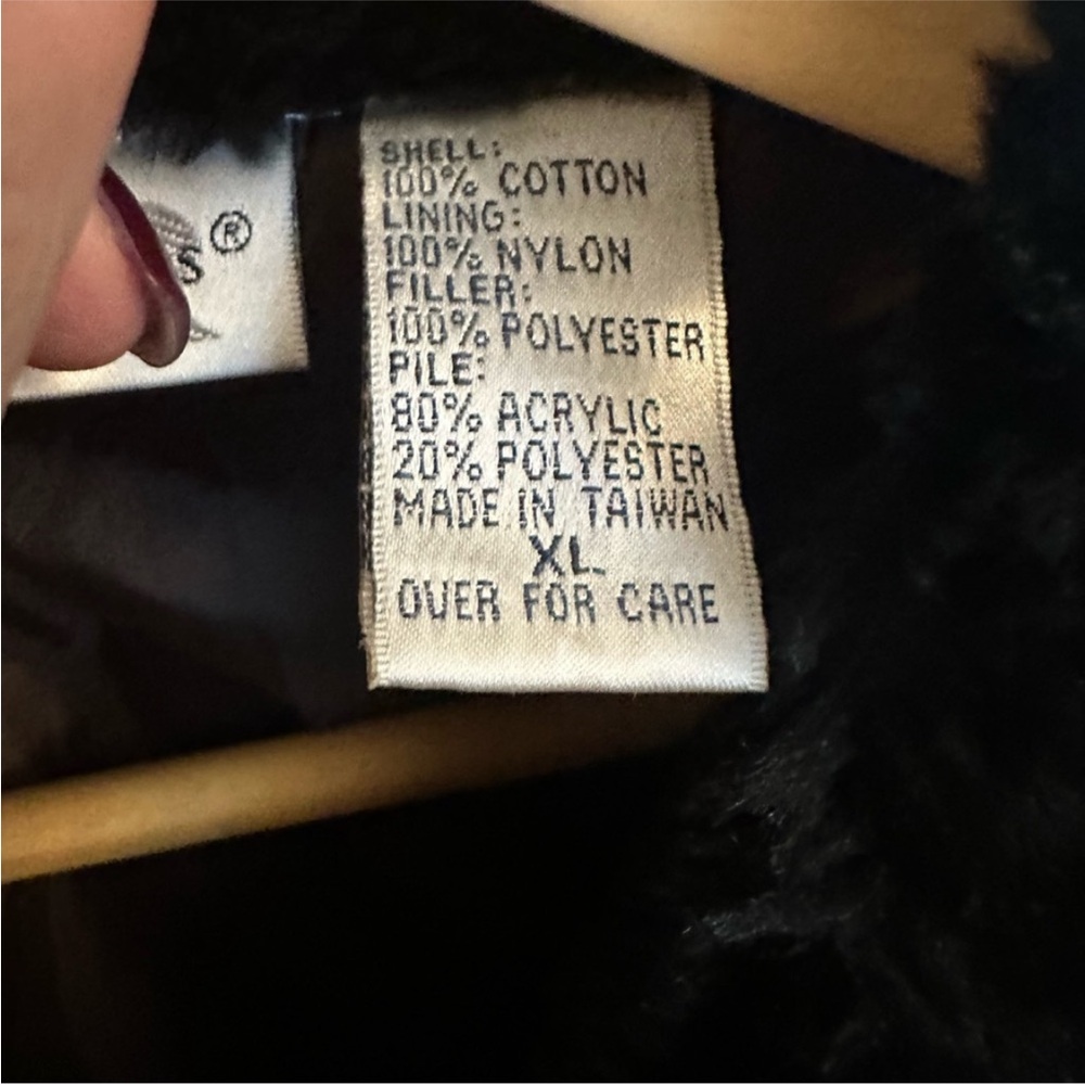 Y2K Barn Trucker Brown Corduroy Jacket with Black Faux Fur Collar Size XL - Picture 8 of 12